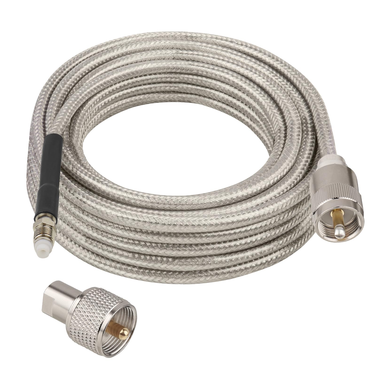 Cable coaxial RG8X FME a UHF PL-259 macho de alta resistencia y blindaje para antena de radio 7