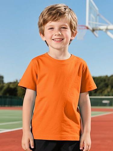 Miniatura 6 de Poroka 5 Pack Toddler Boys Short Sleeve Cotton T-Shirt Crew Neck T-Shirt for Baby Toddler, 4 Sizes