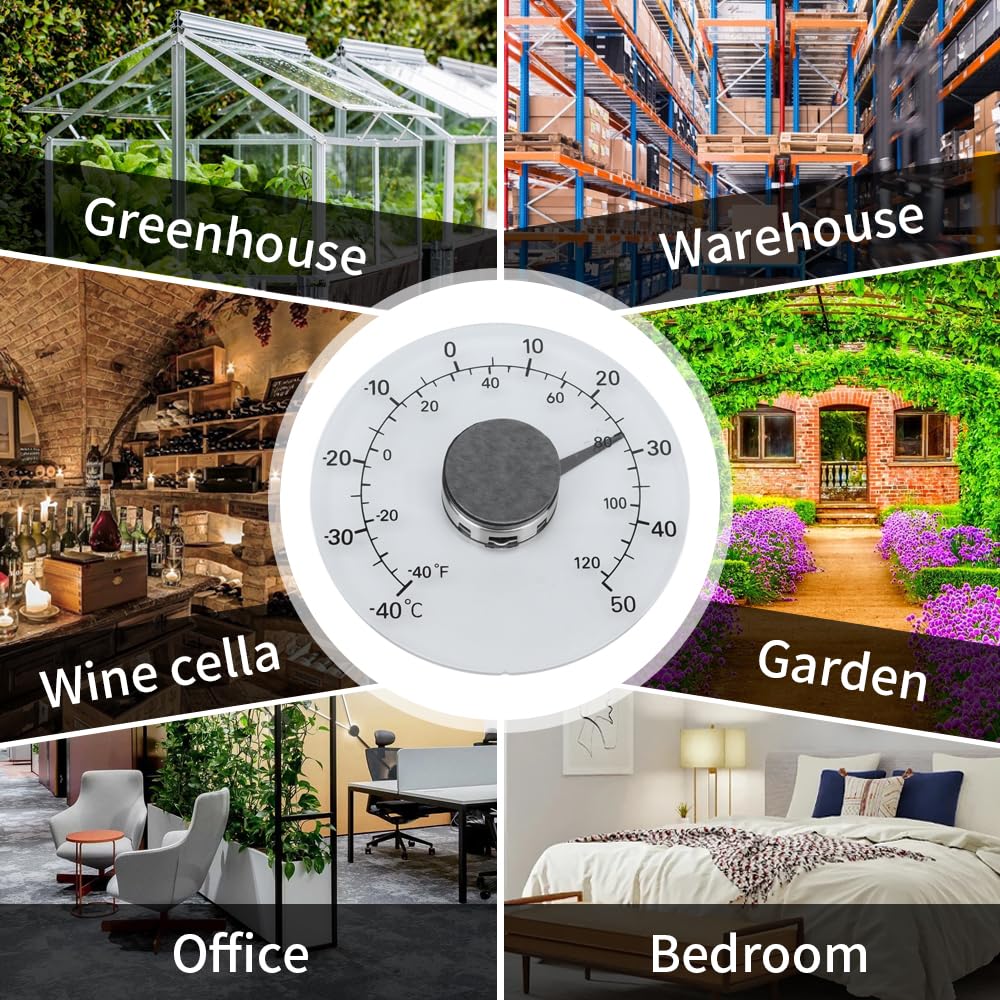 BORDSTRACT Indoor and Outdoor Window Thermometer