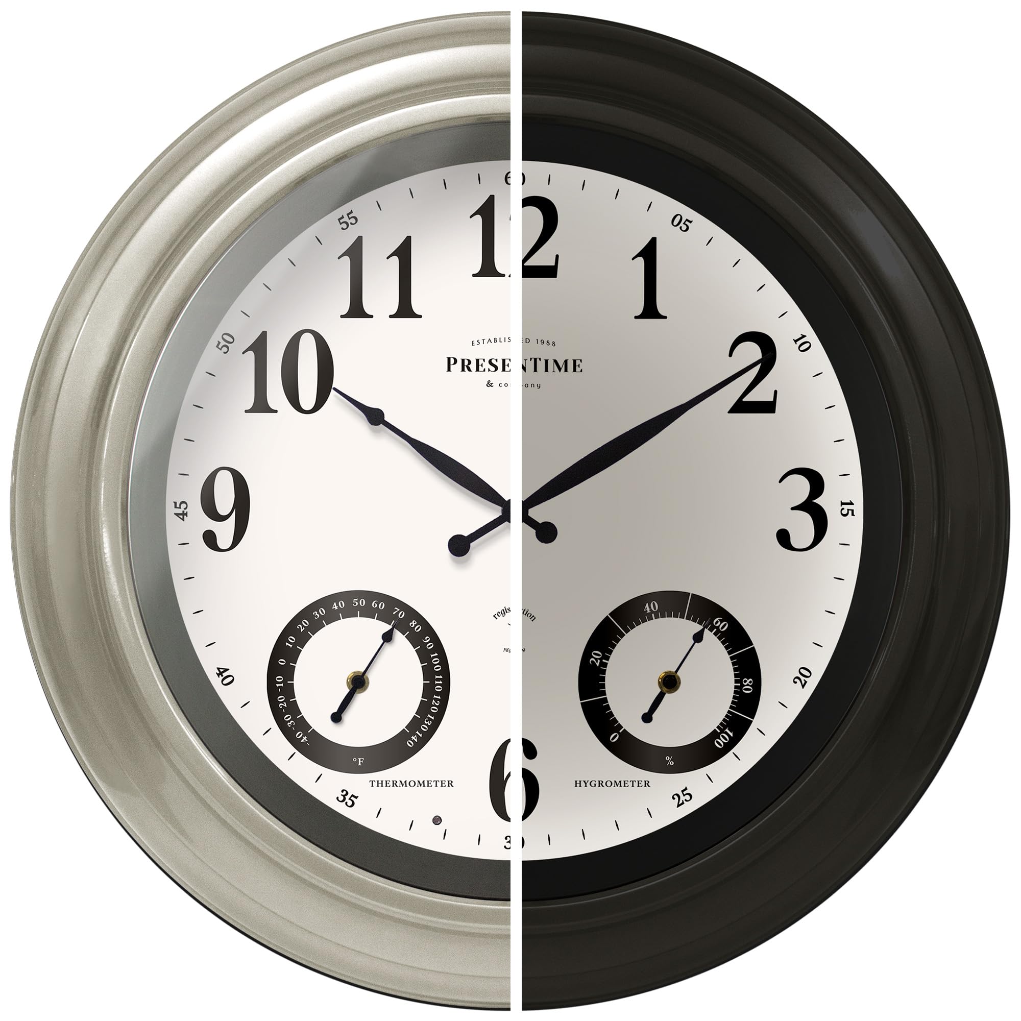 outdoor clock weather station