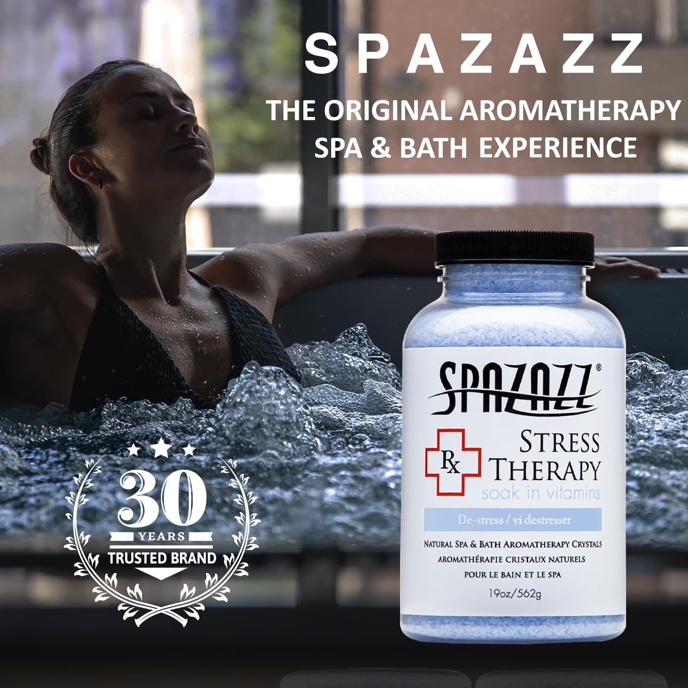 Spazazz RX Stress Therapy - De-Stress vasca idromassaggio e sali spa per il