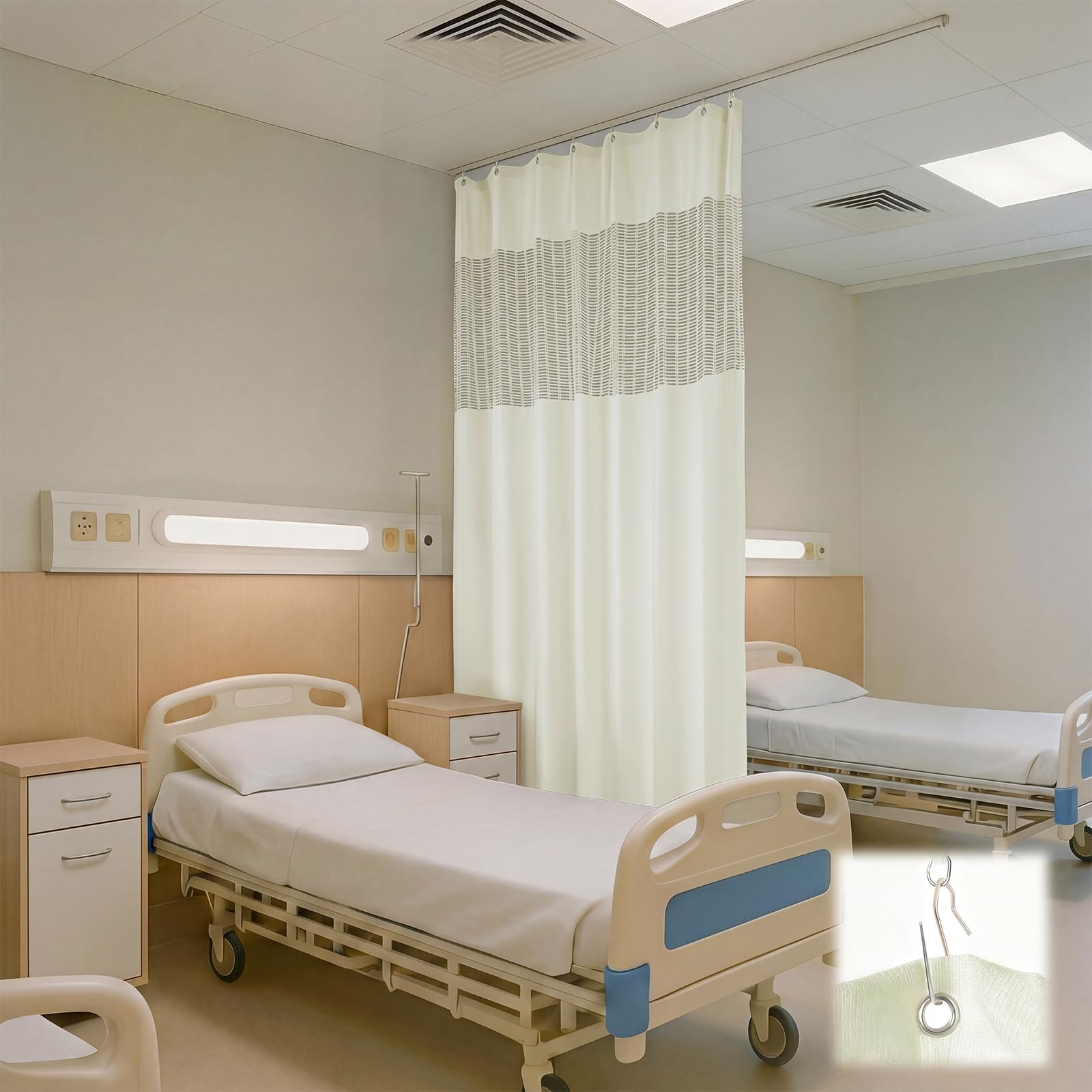 60"W X 84"L /5 X 7FT Hospital Curtains with Grommet Top