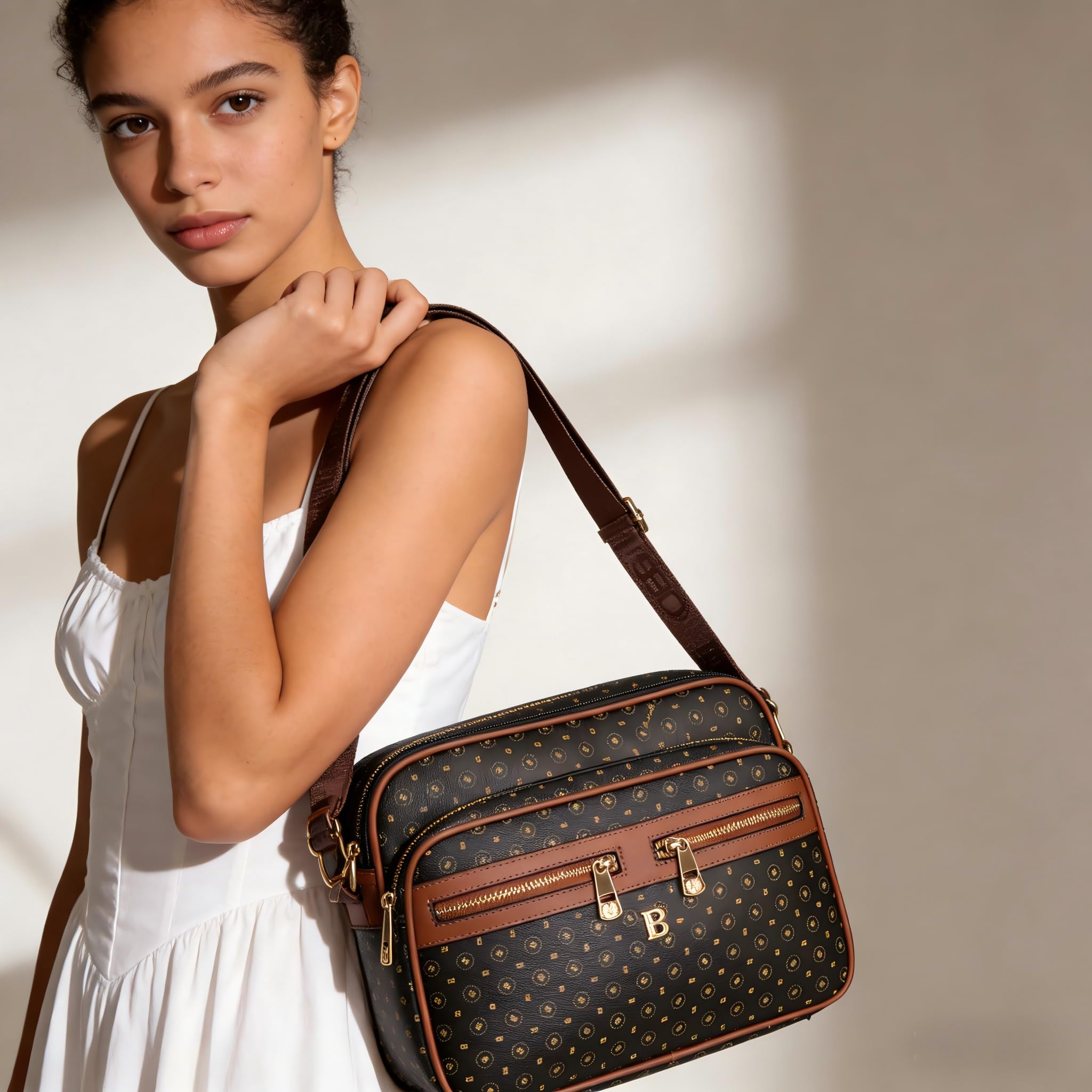 Borsa a tracolla da donna Poliuretano In Poliuretano 28,5x22,5x12 cm