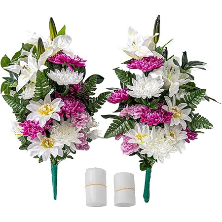 Amazon 菊 ユリ ダリア しきみ 樒 付き 造花 2束 固定具付き 造花 仏花 お墓用 仏壇用 お墓参り お盆 お彼岸 お供え 花 花束 アレンジメント ハンドメイド P1 009 造花 オンライン通販 Amazon 菊 ユリ ダリア しきみ 樒 付き 造花 2束 固定具付き 造花 仏花 お墓用 仏壇用 お墓参り お盆 お彼岸 お供え 花 花束 アレンジメント ハンドメイド P1 009 造花 オンライン通販