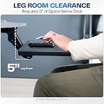 VIVO ajustable 34 x 10 carte-clé et plate-forme de souris d'ordinateur de inch, tiroir ergonomique sous table, plateau sous bureau, noir, MOUNT-KB36B