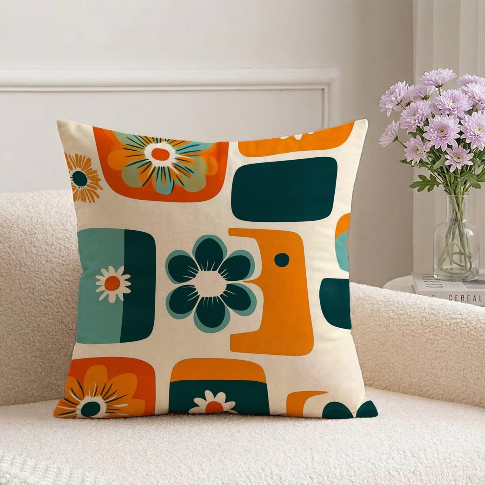 Coussin exterieur impermeable en velours doux lavable pour salon de jardin