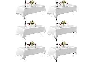 EMART Off White Table Cloth Rectangle 6 Pack