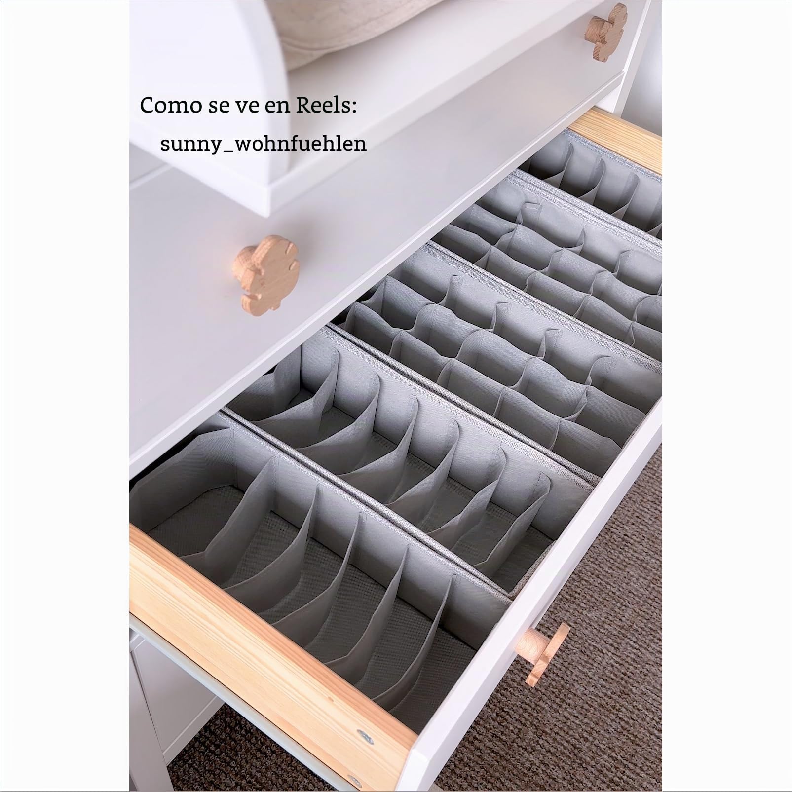 SIMPLE JOY® Organizador de cajones compatible con Ikea (HEMNES (60 compartimentos))