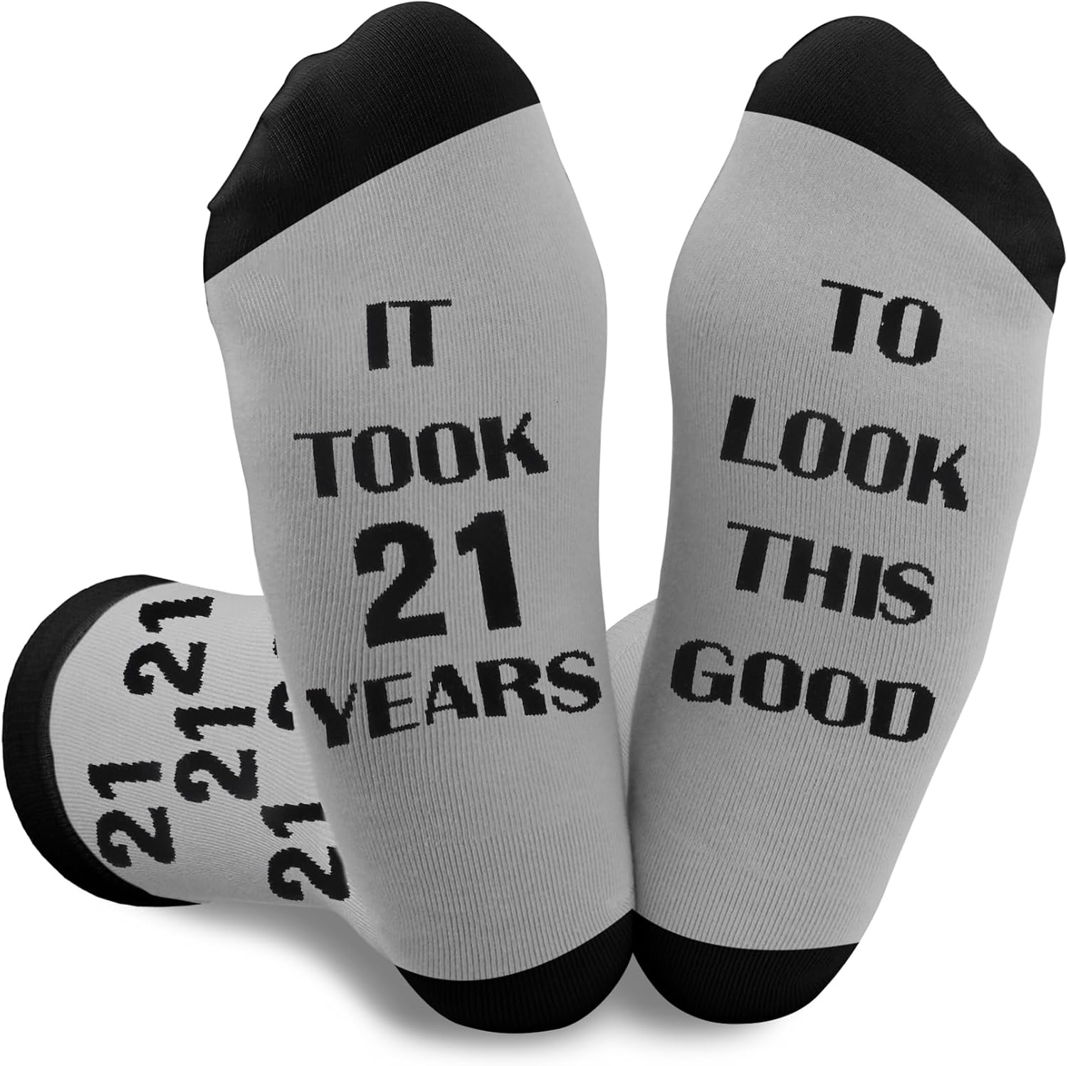 21st Birthday Gifts for Him, 21 Year Old Birthday Gifts Socks Christmas Valentines Present for Male Son Friend Brother