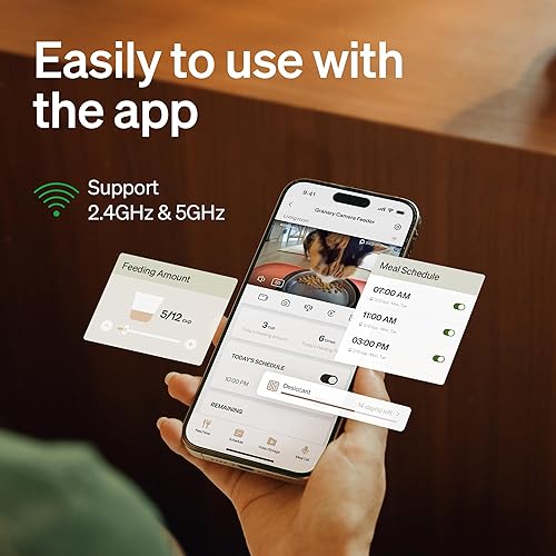 Miniatura 13 de PETLIBRO - Comedero automático para gatos, dispensador de alimentos secos para mascotas, triple conservación con cuenco de acero inoxidable y tapa