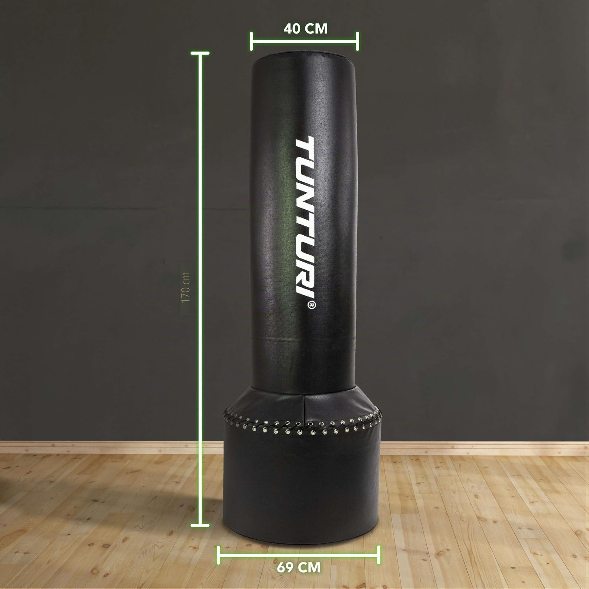 Tunturi Sac de frappe sur pied, 170/180 cm, sur pied, sur pied, support de boxe, robuste, pour MMA, boxe, entraînement, pour adultes (débutants et professionnels)