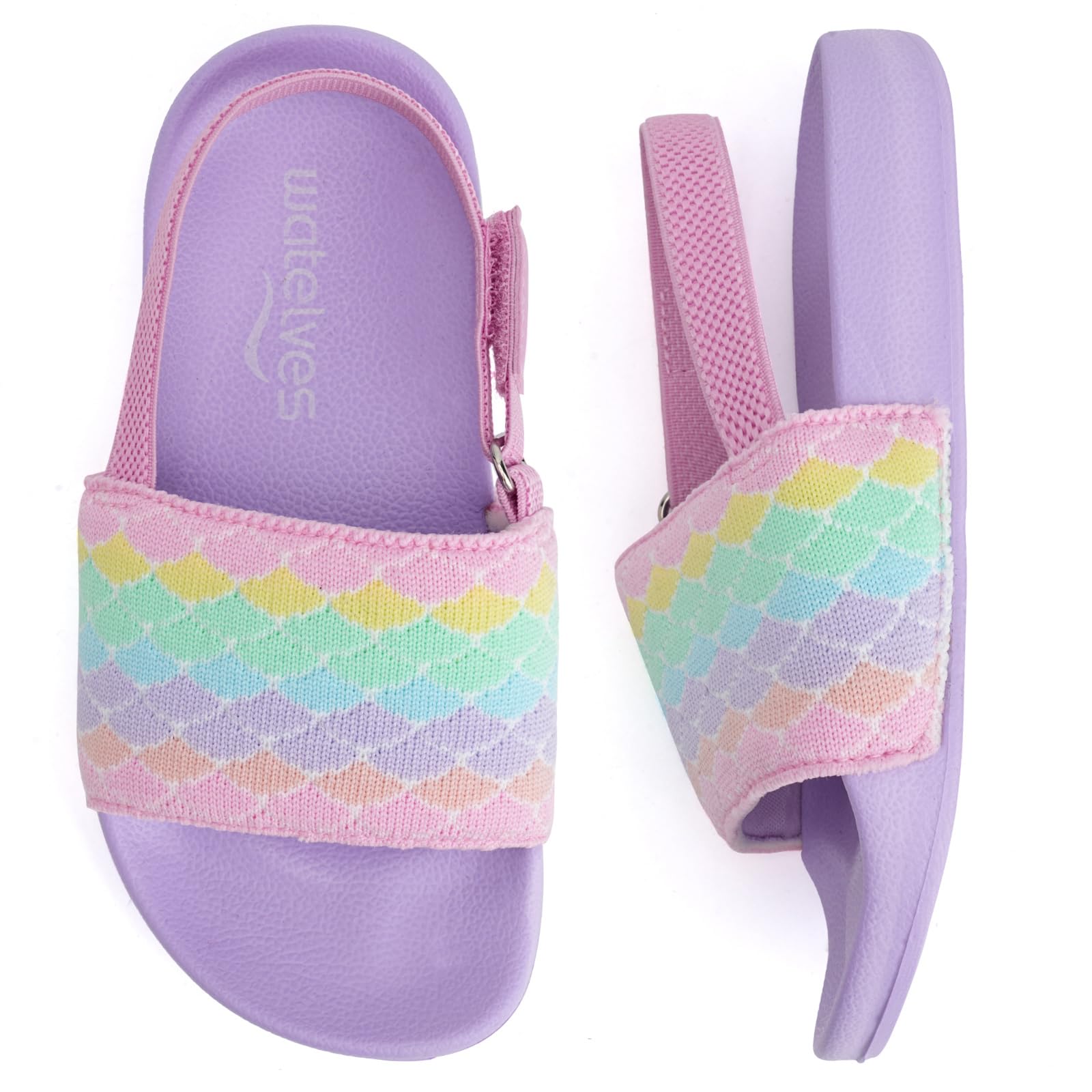 WateLves Toddler Boys Girls Slides Sandals for Swim Beach Kids Water Shoes Casual Summer Slippers