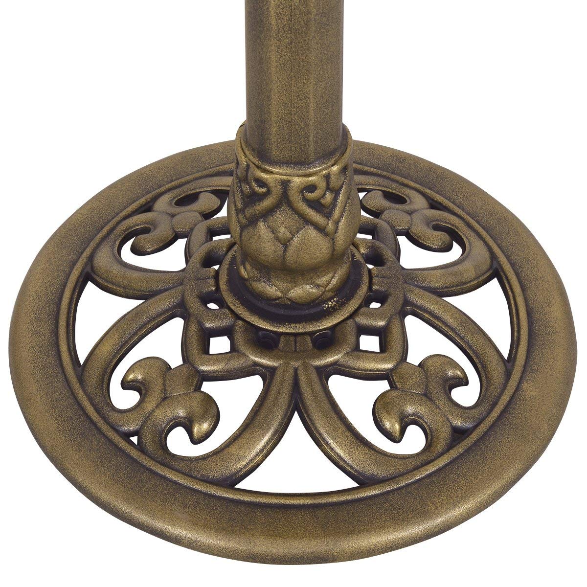 DREAMADE Mangiatoia per Uccelli, Abbeveratoio per Uccellini Selvatici per Gardino Balcone, 51 x 72 cm (Bronzo)