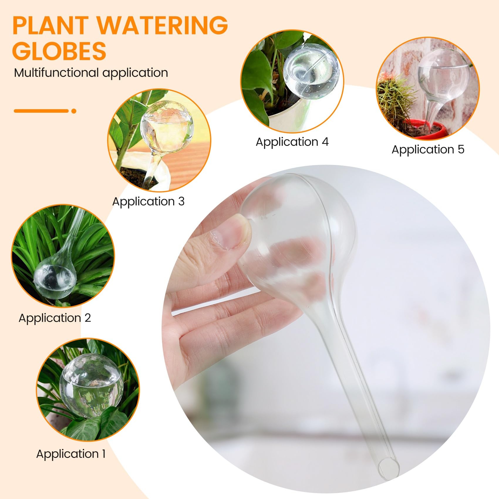Jkjhbhged 5 Pcs Automatic Watering Device Globes Vacation Houseplant Plant Pot Bulbs Garden Waterer Flower Water Drip Watering