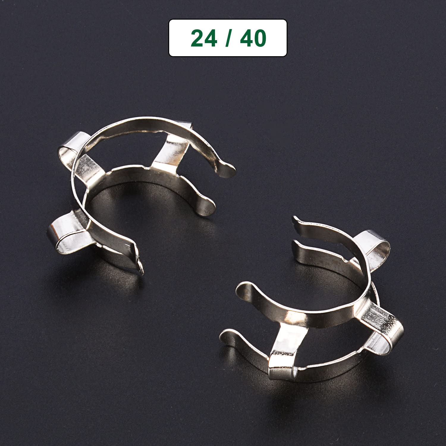 FunChem Lot de 5 clips de joint en métal Keck 24 mm Keck Clip #24 Clips métalliques pour laboratoire 24/40 Joint de sol Accessoire de laboratoire