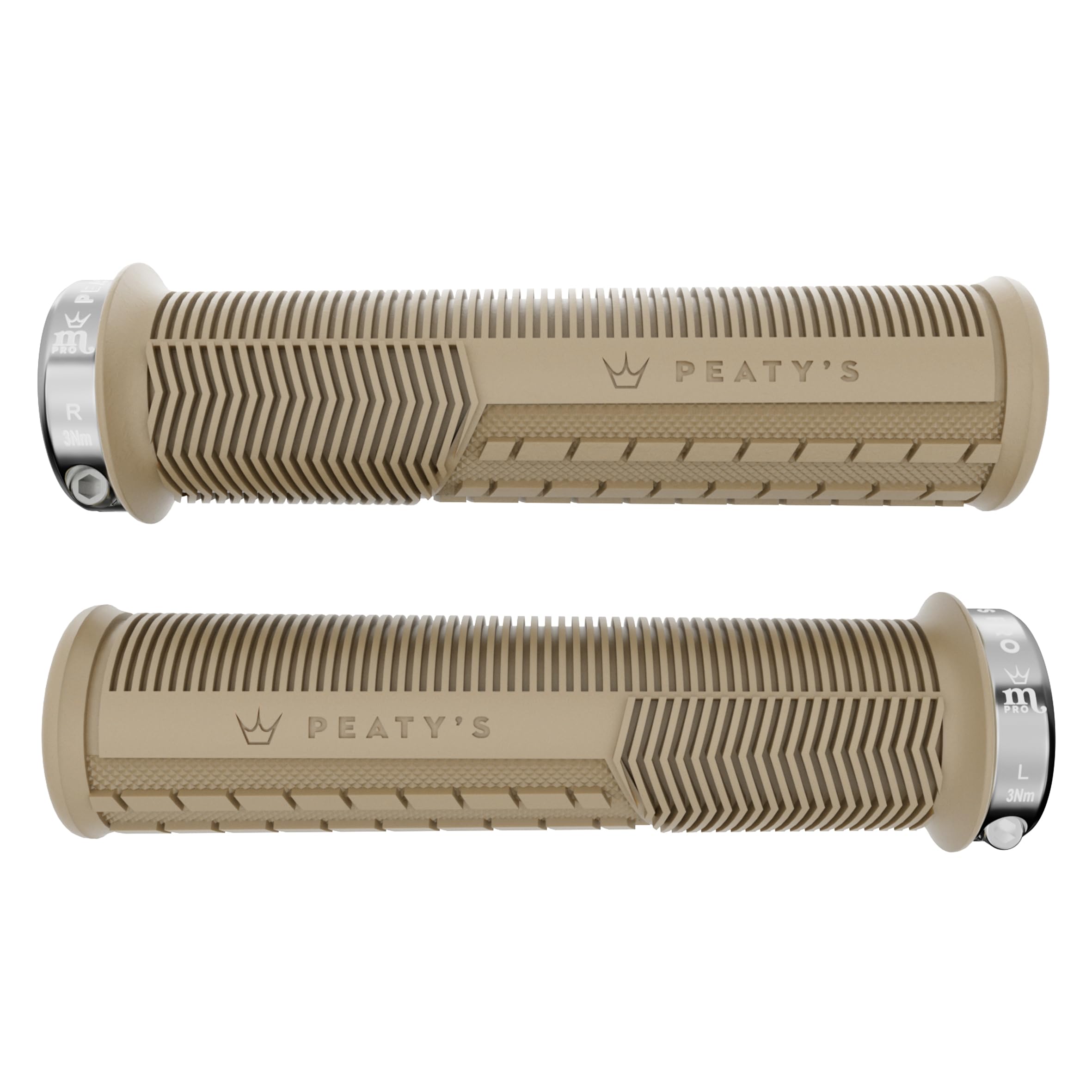 Peaty's Monarch Pro Mountain Bike Grips - Mushroom Texture Handle Grips for Trail Comfort, Dual Compound Design with Impact Dampening Core, BMX, Ebike & MTB Handlebar Grip - Thin 30-32mm, Sage