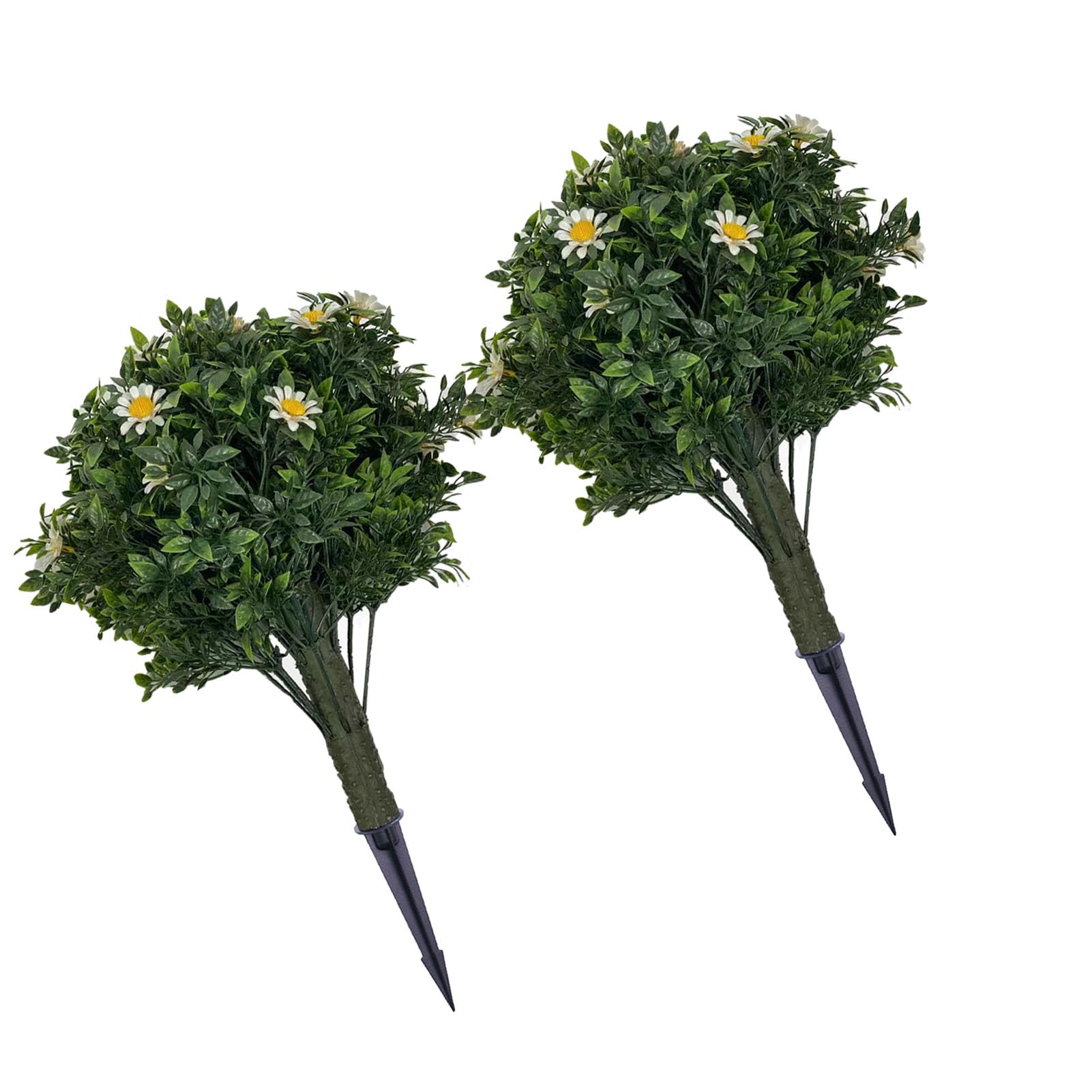 Sztuczne Topiary Kulkowe, 19,69-calowe Sztuczne Krzewy Zielone, Rośliny, Naziemne Kolce Krzewy z Wzorem Zieleni, Idealne do Ogrodu, Podwórka, Werandy i Patio