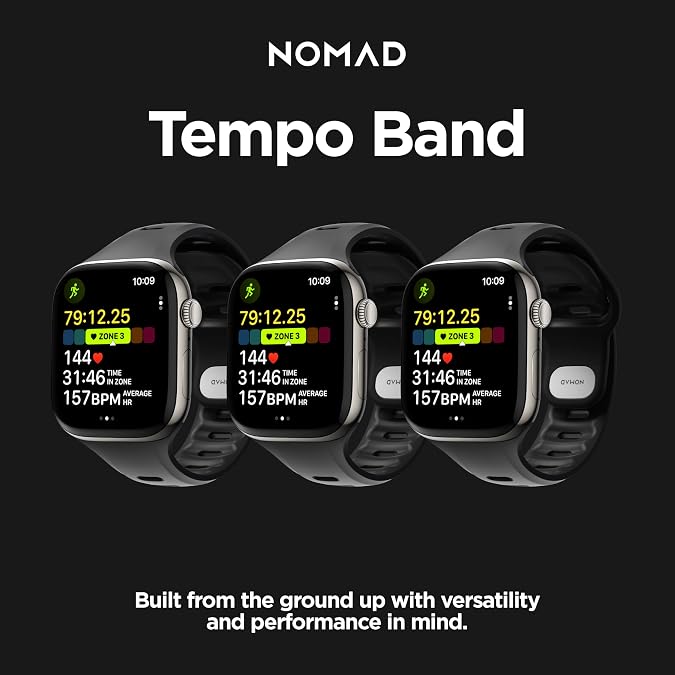 NOMAD Tempo Band Apple Watch Ultra 3 and 2 Band, Sport Band for Apple Watch, Compatible with New Series 11, Ultra, 2 and 3, Series 1-11, and SE iWatch