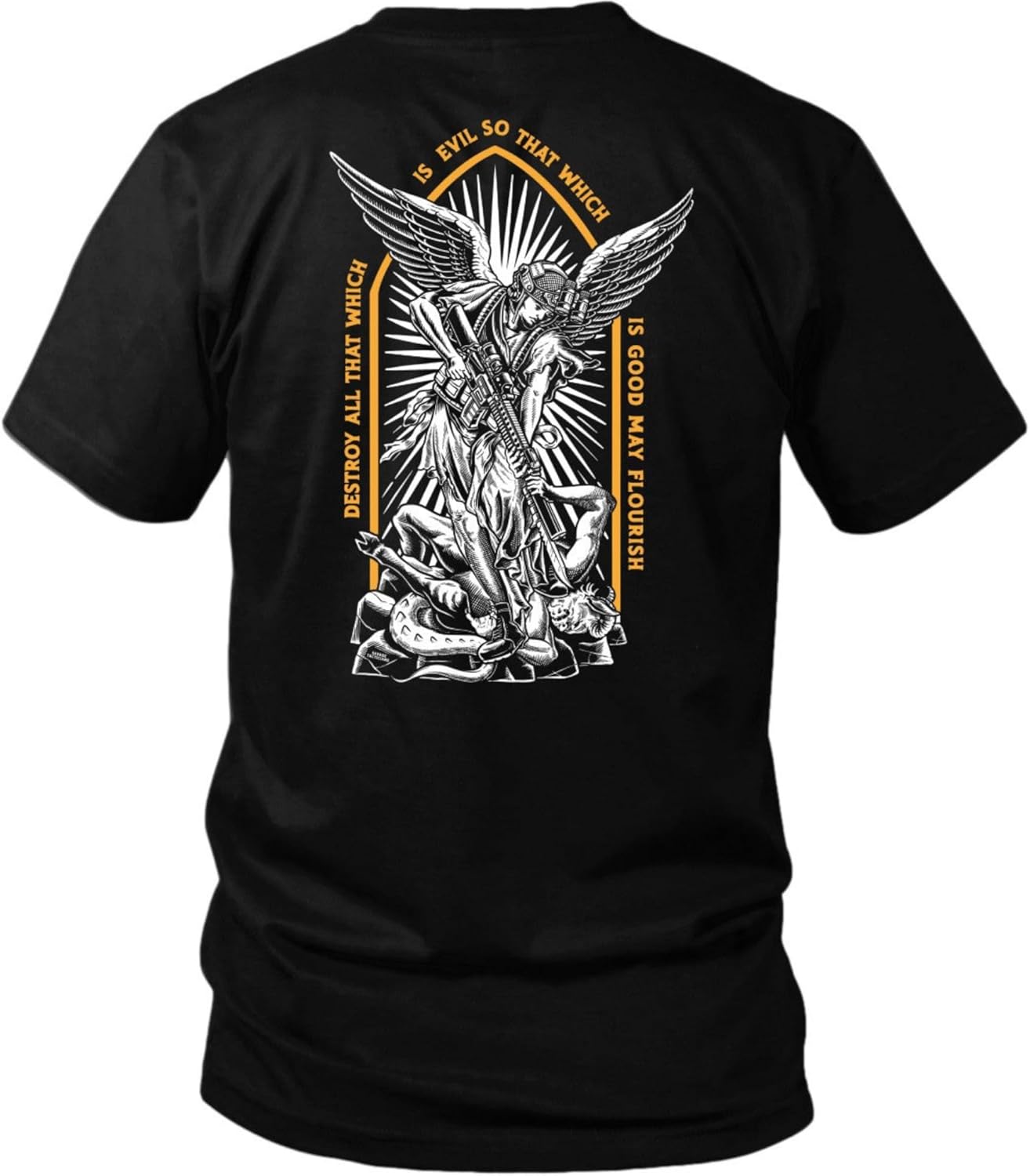 Savage Tacticians “Saint” Men’s Graphic Tee - Military Inspired Tactical Shirt, Cotton Blend, Premium Casual & Tactical Gear