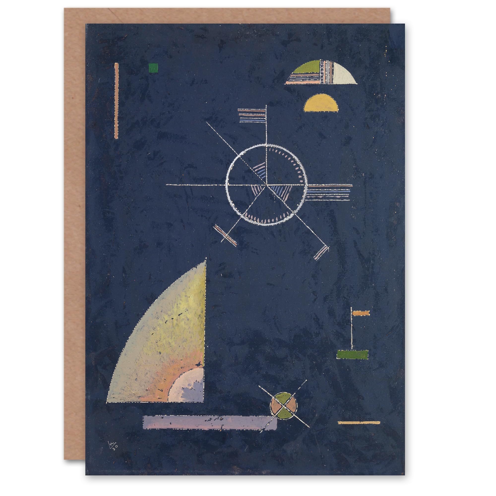 Artery8 Wassily Kandinsky Art Card Dull Gray Abstract Painting