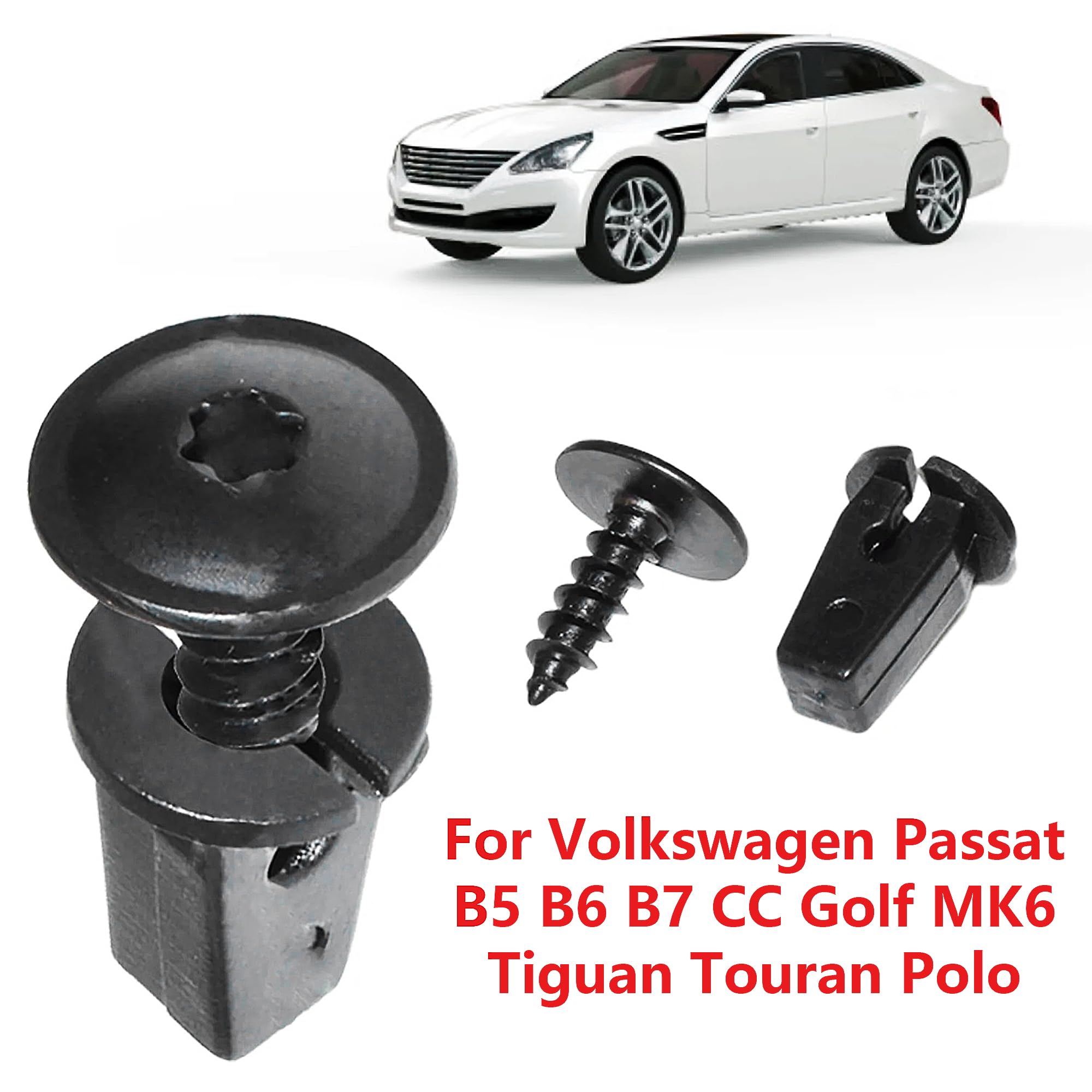 40x Plaatschroeven M5 X 16mm + Clips – Zwart, Zelftappend, Voor Auto's, Hout En Meubels