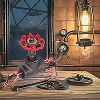 Vista 2 de Interruptor de luz retro Steampunk de 3/4 pulgadas para lámpara de tubo de agua, lámpara de mesa vintage