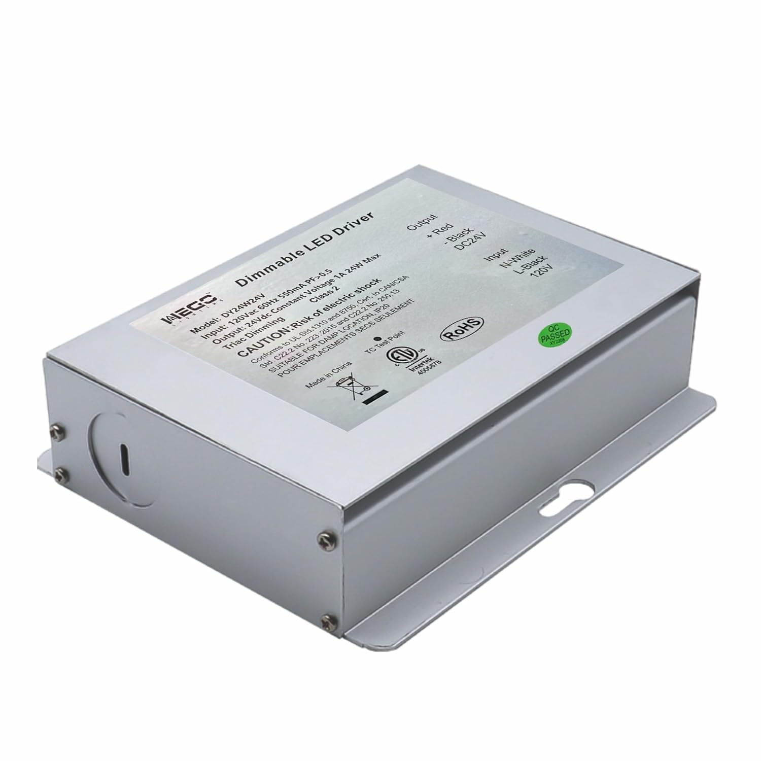 ALLFFUYE 24W Dimmable LED Driver, AC120V to DC12V Triac Dimming Power