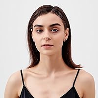 Vista 2 de YAMI Aretes de perlas negras, grises y blancas, perlas cultivadas reales, aretes de plata de ley 925 chapados en oro de 18 quilates, regalos