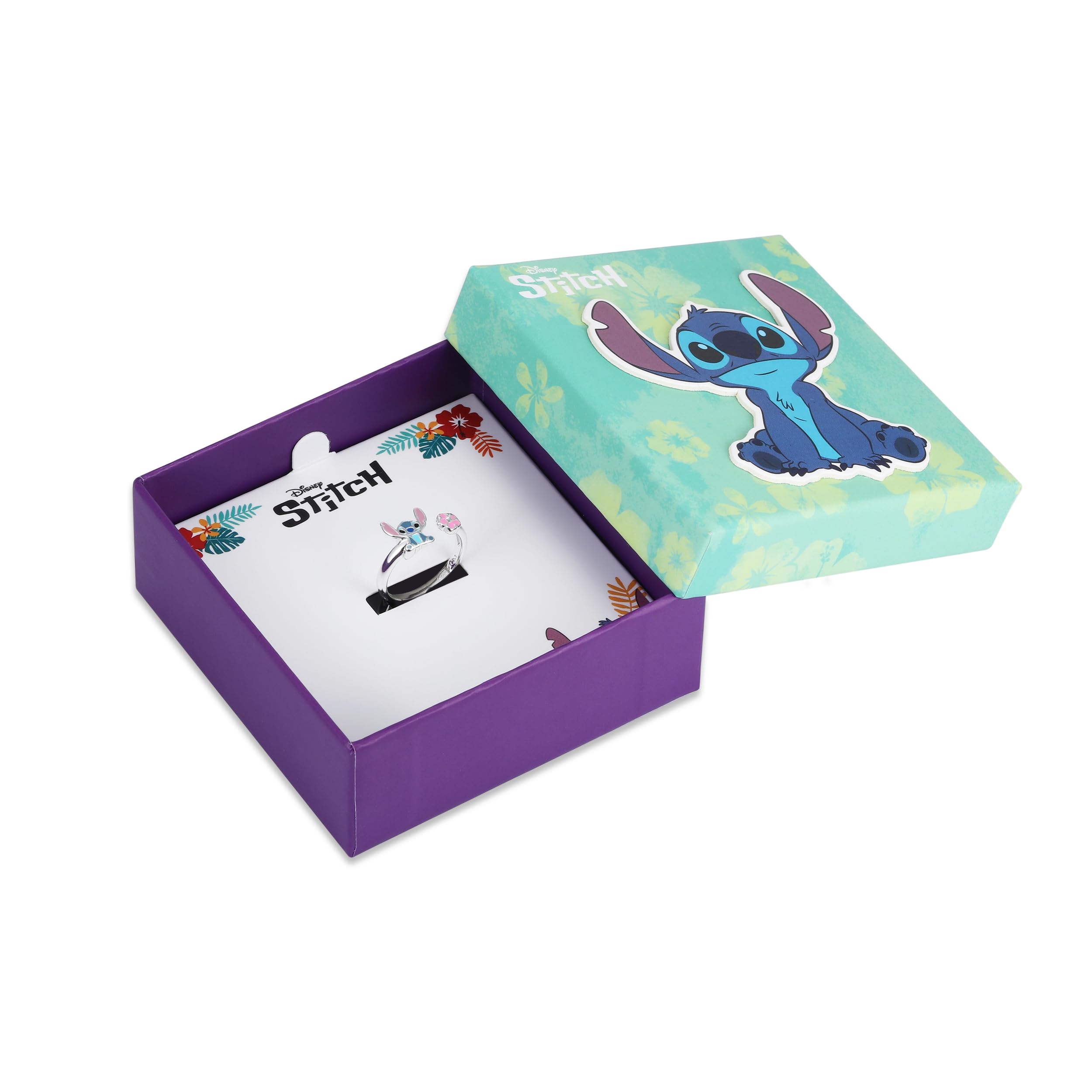 Disney Bague avec Stitch pour filles en Argent, taille Réglable
