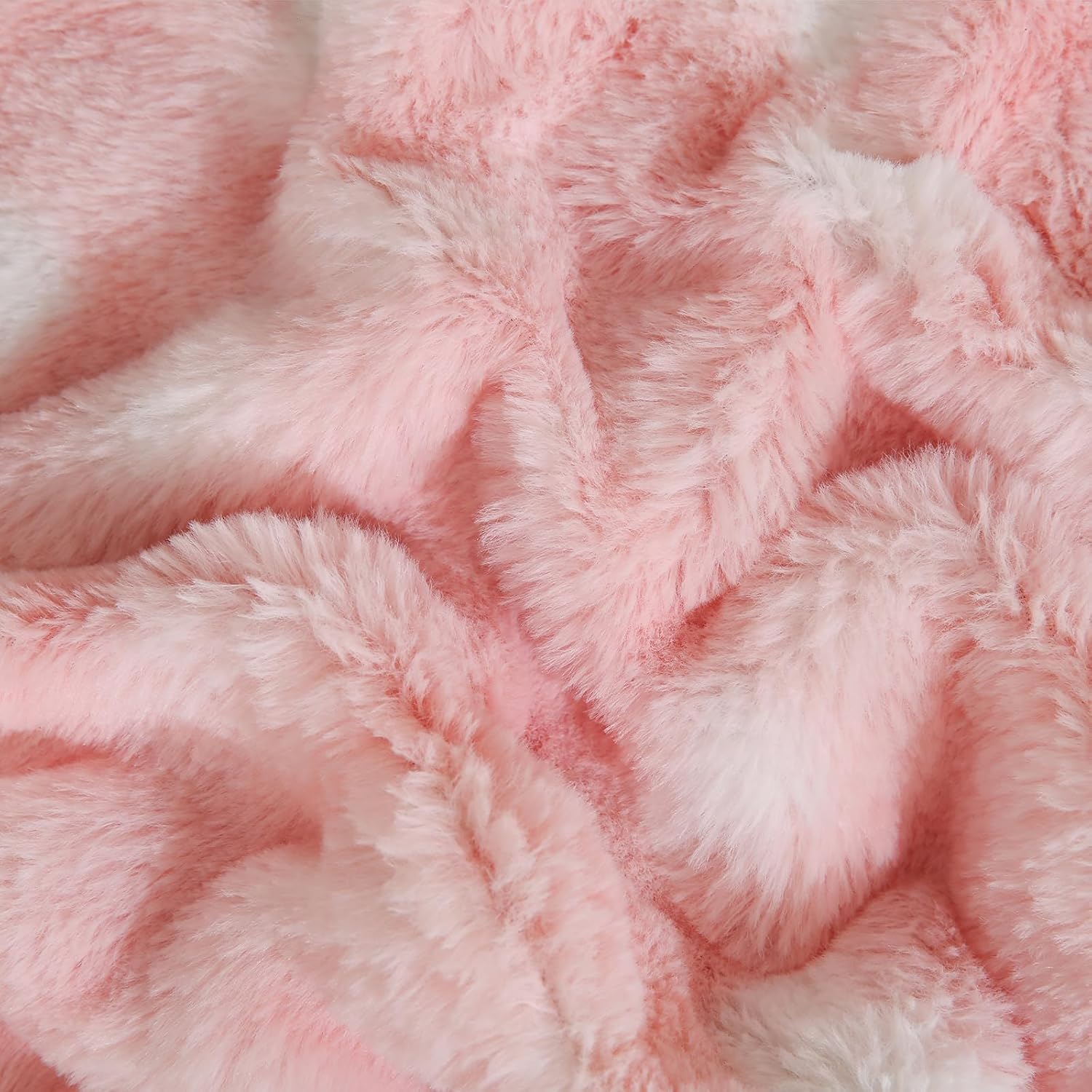 Pink Fluffy Body Pillow Cover Faux Fur Pillowcase Extra Soft Fuzzy Plush Long Pillow Cover Gradient Pink Shaggy Body Pillow Case for Couch Sofa Bed, 20 x 54 Inches