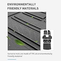 Vista 6 de Vanseno Alfombrillas de piso y forros de carga y alfombrilla de respaldo compatibles con Jeep Cherokee 2014-2023 (sin Latittude) juego completo