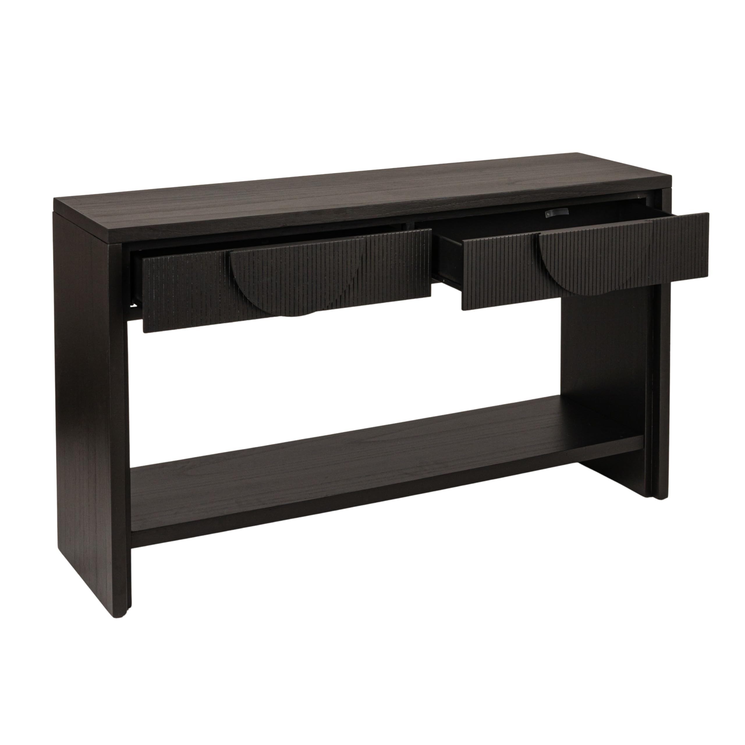 Creative Co-Op Modern Black Console Table with Storage Drawers