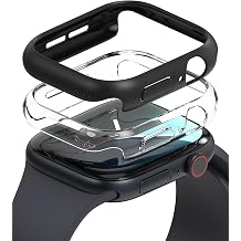 Ringke for Apple Watch Series 11/10 Case 42mm [Slim Clear & Matte Black]