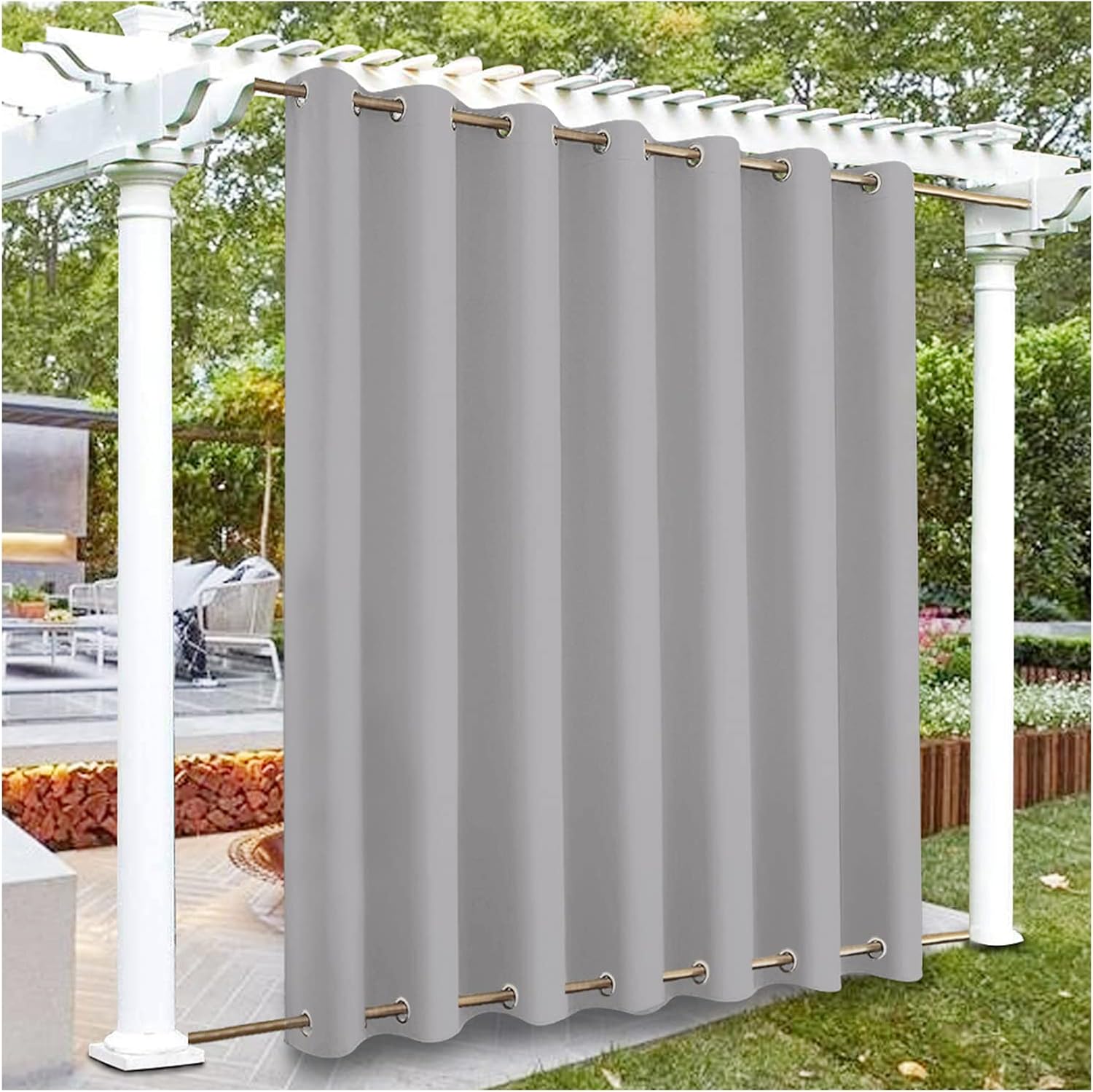 Outdoor Curtains for Garden Patio Gazebo Pergola Waterproof