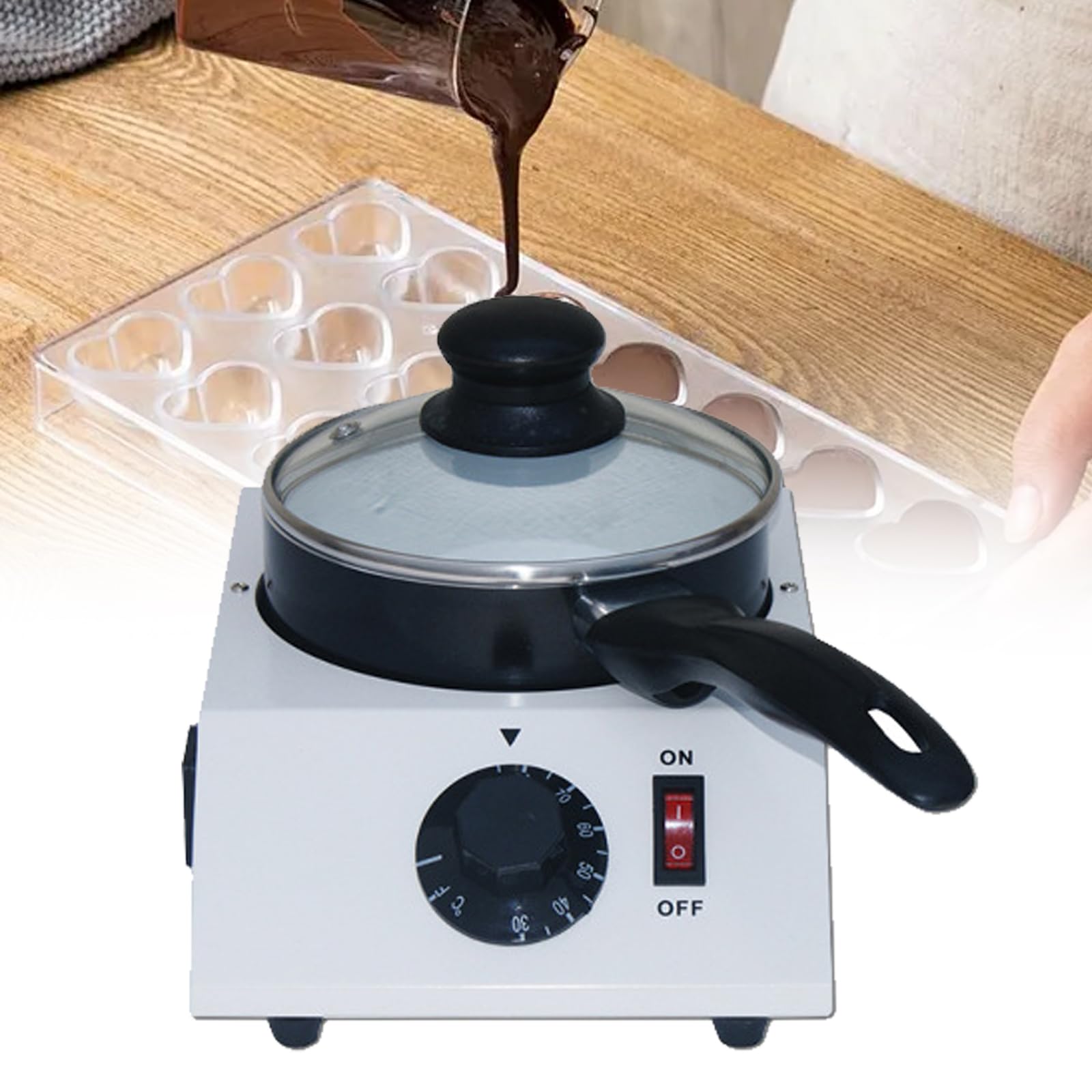 Máquina de templado de chocolate automática para evitar que el cacao se queme al fundir