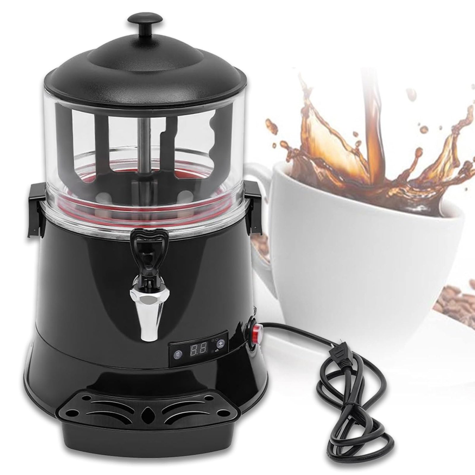 Eastnmythet Commercial Hot Chocolate Maker Machine(5L/10L), Chocolate Melter with Stirring Function, Hot Chocolate Dispenser(30?-90?), Hot Beverage Warmer,220V 5L