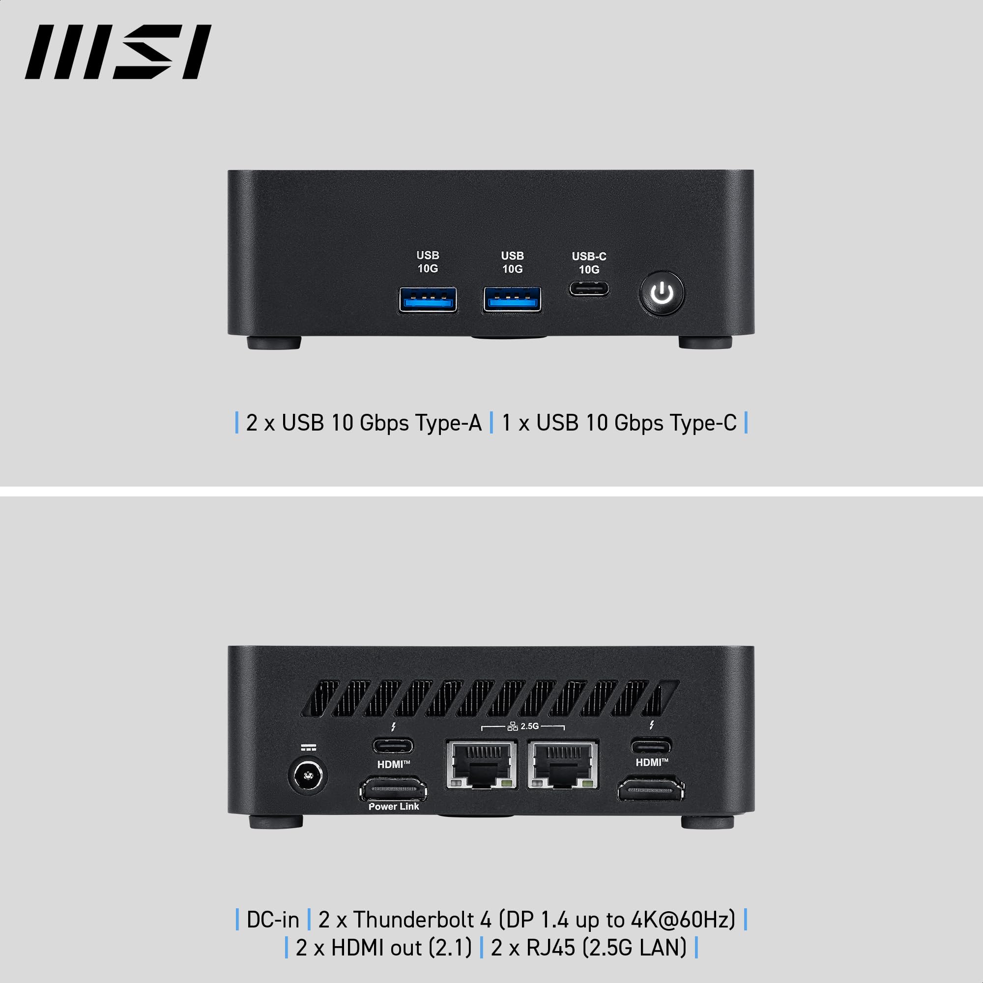 MSI Cubi NUC AI 1UMG-073AT Mini PC Core Ultra 5 125H 16 GB / 512 GB Win11