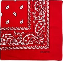MDSTYLE 100% Cotton Bandana for Men & Women 22" x 22" Paisely Pattern