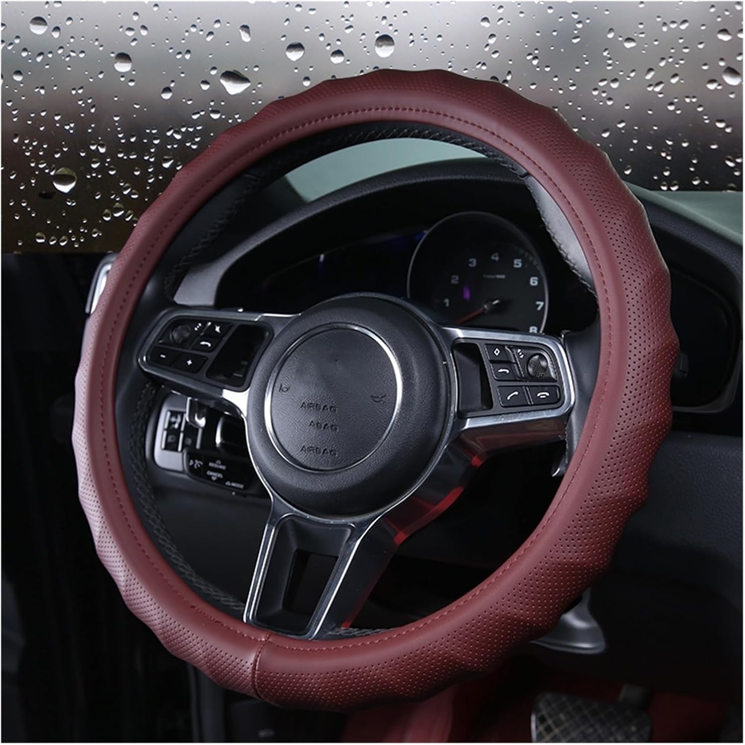 Car Steering Wheel Cover for Car Steering Wheel Cover Ultra-Thin Car Interior Fearless Wear and Tear Comfortable Grip (Color : 3#)