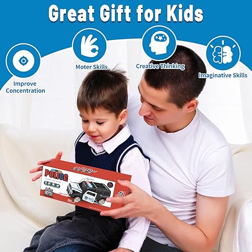 Miniatura 6 de Coche de policía de juguete para niños de 3-5, 4-6, regalos de cumpleaños, autos de juguete iluminados para niños pequeños de 1-3, 4-7 años,