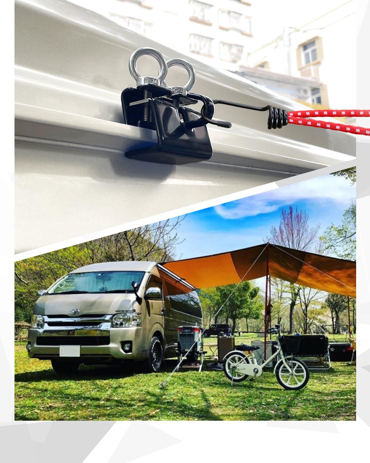 Amazon | Usteetic テント取り付け用カージョイント 自在金具 2個