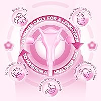 Vista 7 de Gomitas de probióticos vaginales para mujeres con pH equilibrado, 50 mil millones de UFC para olor vaginal femenino y flora, arándano, D-manosa