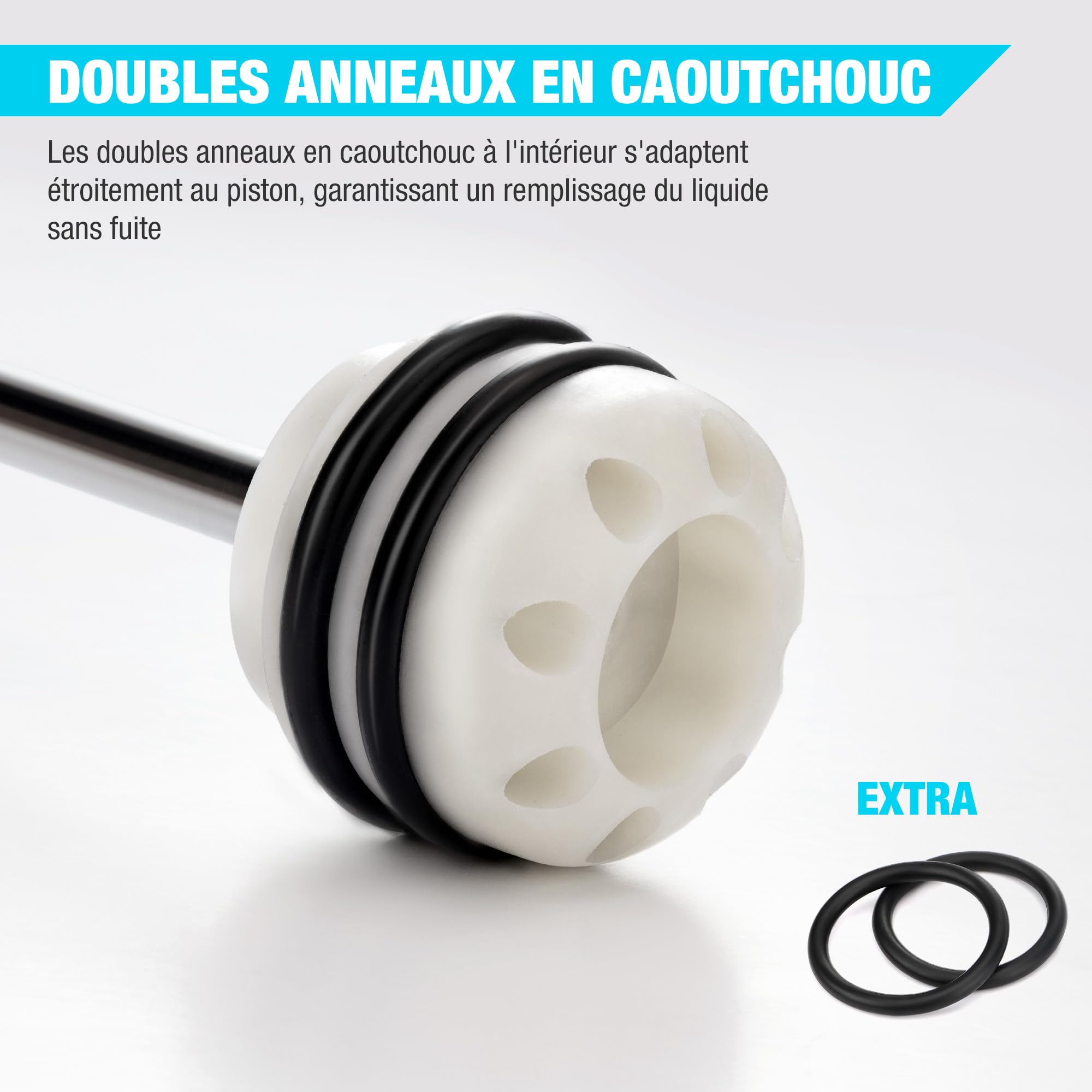 DURATECH Seringue a Huile 500ml, Extraction d'Huile Moteur, Seringue a Huile Boite Vitesse avec Tube Extension, Aspiration et Remplissage Manuels de Carburant et Liquide