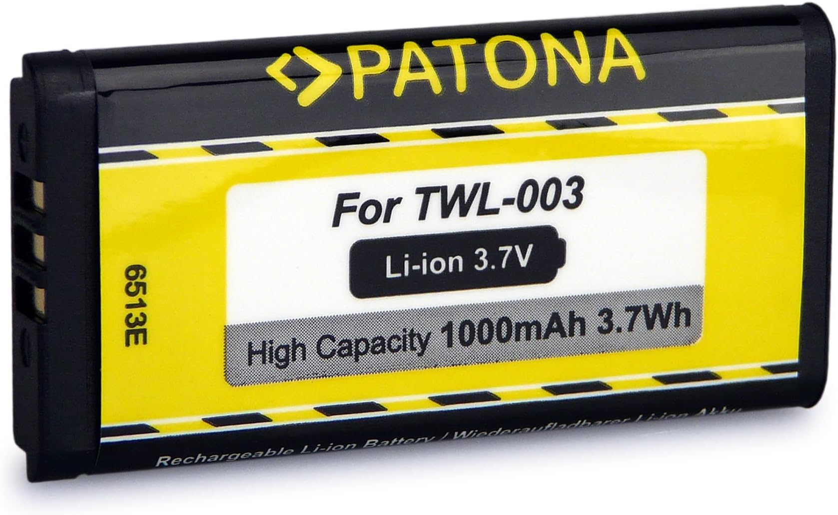 PATONA TWL-003 Li-Ion Power Accu 3.7V 1000mAh For Nintendo DSi, NDSi, NDSiL | High Capacity Battery C/TWL-A-BP