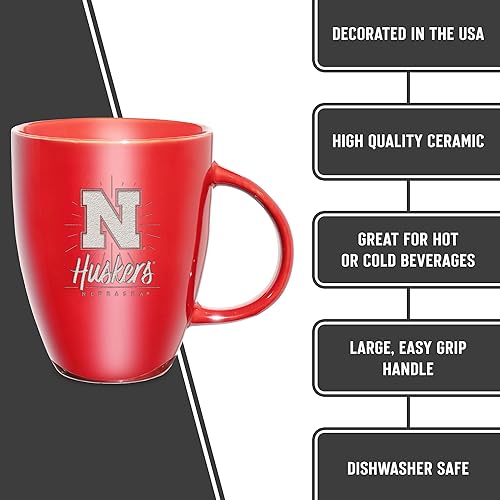 Vista 425 de Rico Industries NCAA - Taza de cerámica con grabado láser, 18 onzas, café y té