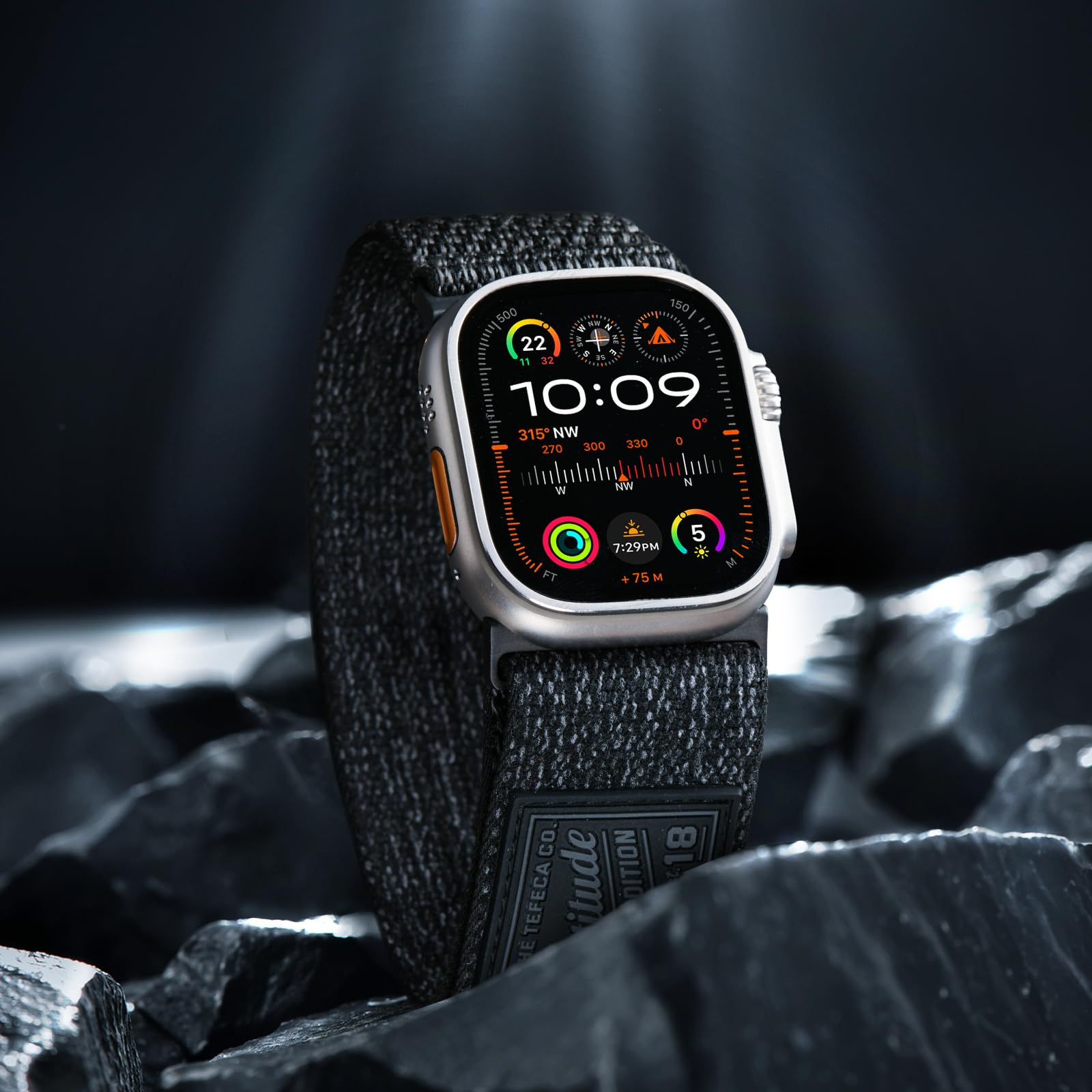 Tefeca Fortitude Series Ultrawide Band Compatible with Apple Watch Ultra/Ultra2 Series 9/8/SE2/7/6/SE/5/4/3/2/1(Carbon - Image 4