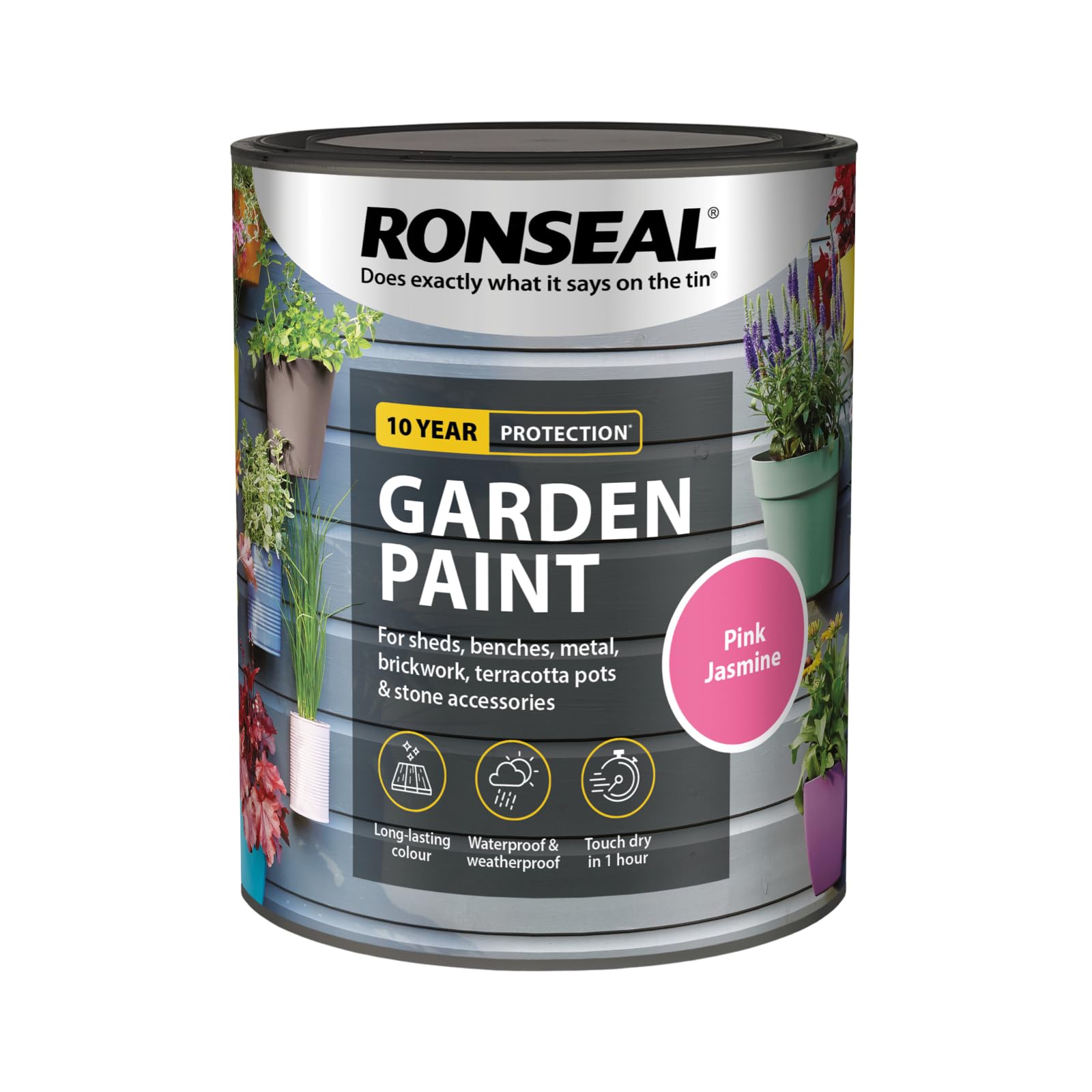 Ronseal RSLGPPJ750 GPPJ750 Gartenfarbe, Rosa Jasmin, 750 ml, 750 ml