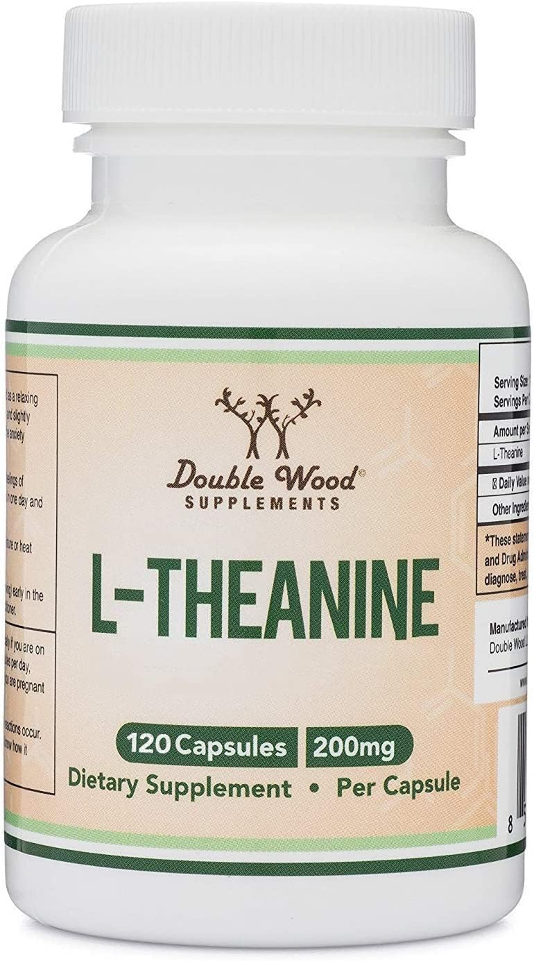 LTheanine Supplement 200mg, 120 Capsules (Soy Free, Gluten