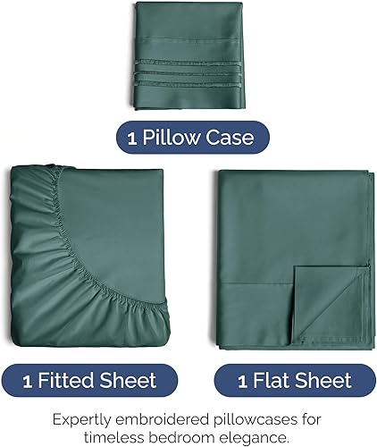 Vista 1505 de Juego de sábanas de 4 piezas tamaño king, extrasuaves, transpirables y refrescantes con esquinas profundas, sábanas de fácil ajuste y sin arrugas
