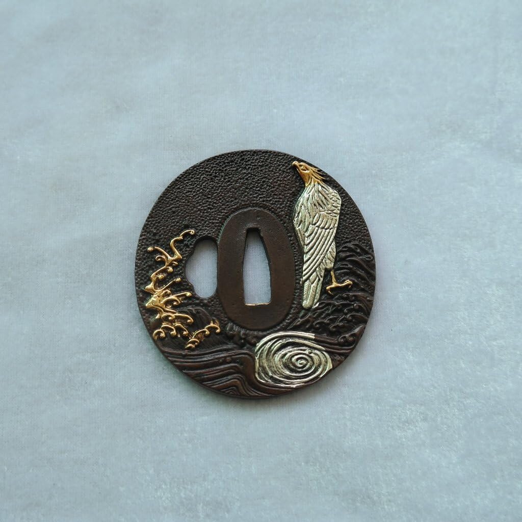 Japanese Sword (SEPPA-HABAKI-ITO) Gold-Plating Copper 019-027Menuki Fuchi-Kashira Tsuba